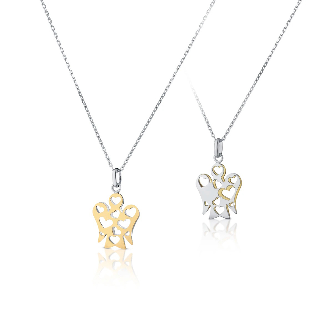 Collana con Angelo double face