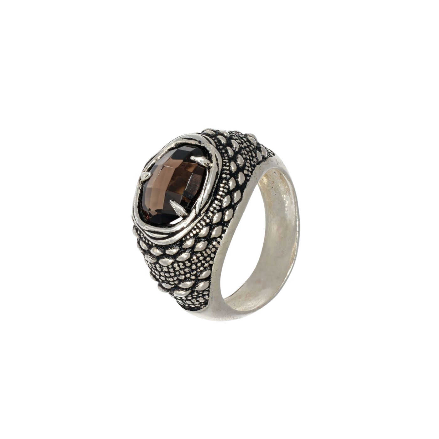 Anello Chevalier con Quarzo Fumè 