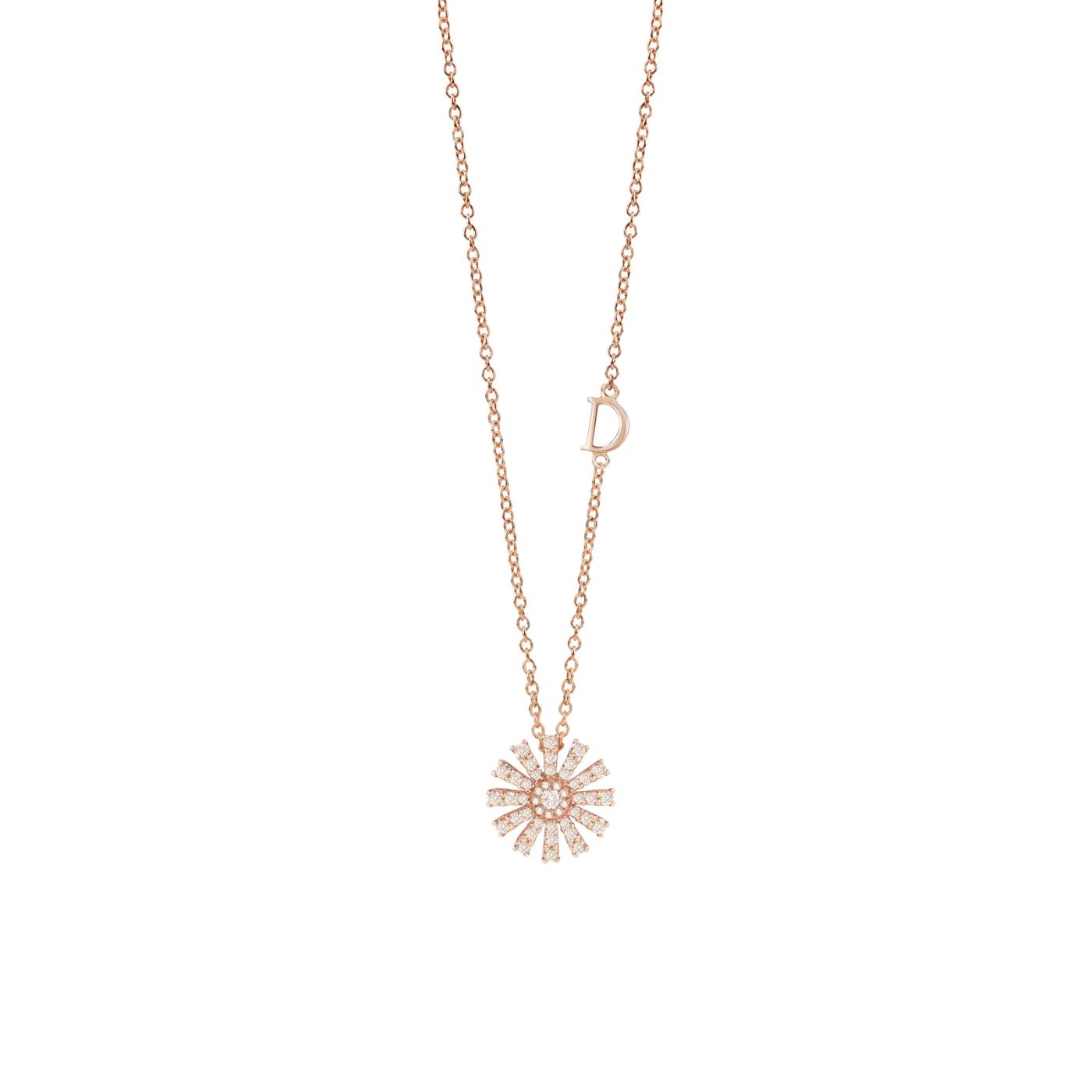 Collana Margherita Oro Rosa e Diamanti