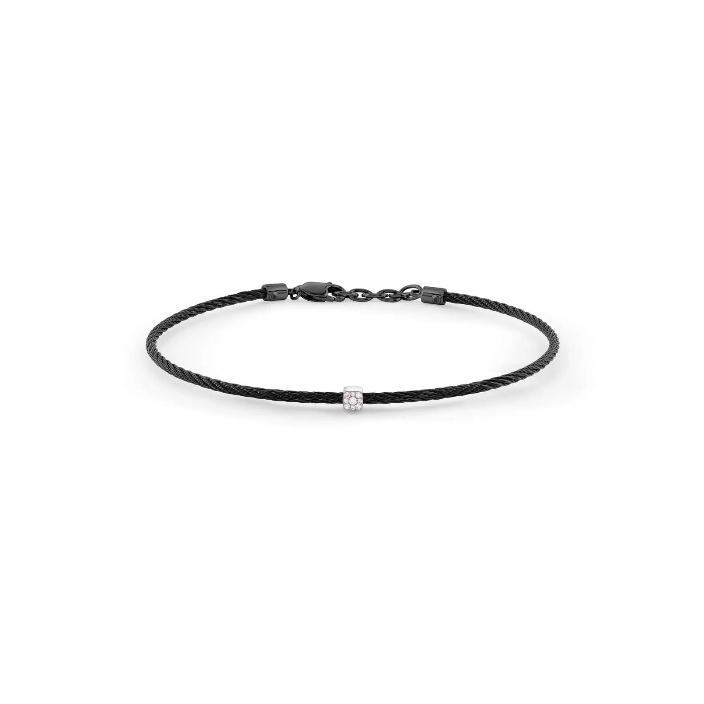 Bracciale Rigido Oro Bianco e Diamanti
