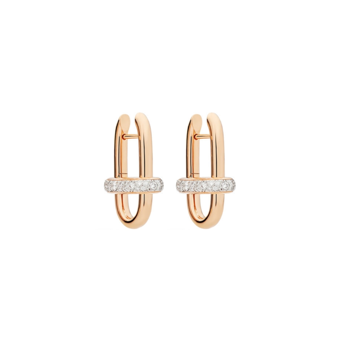 Orecchini in Oro Rosa e Bianco con Diamanti