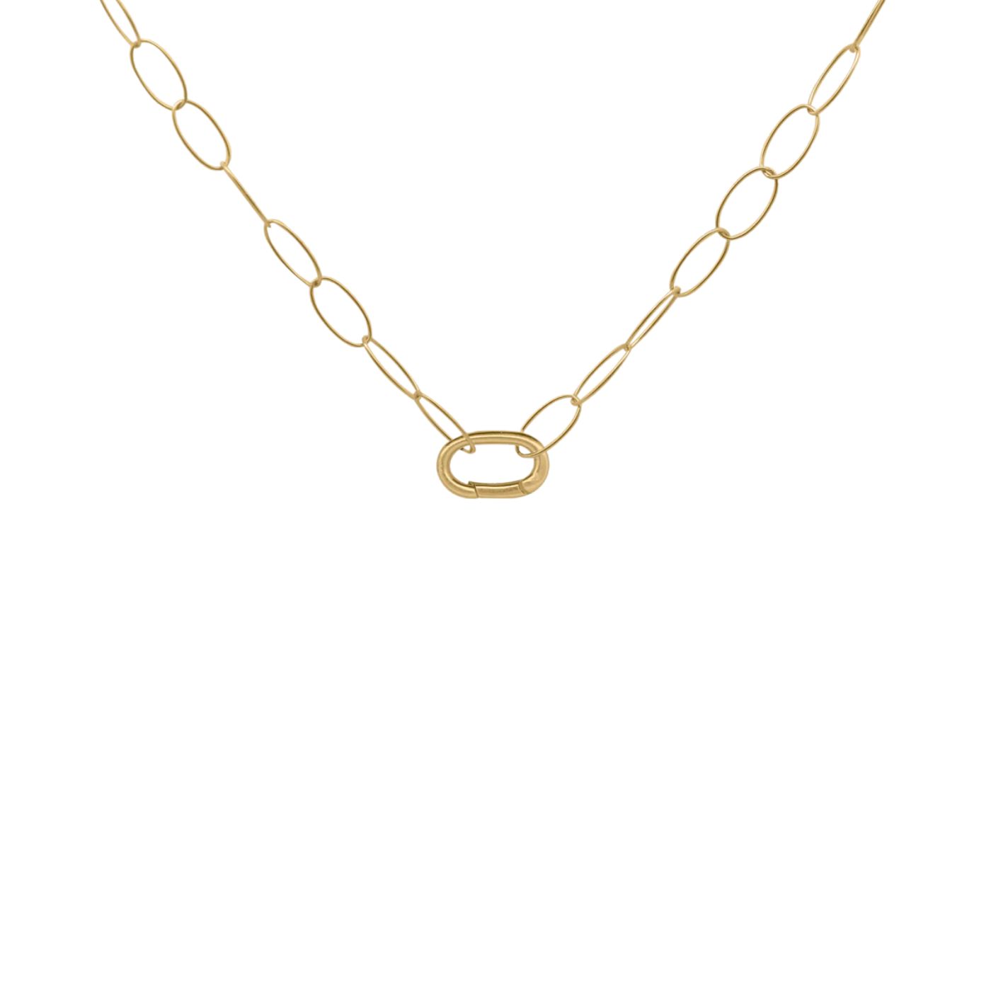 Collana Lunga Base Maglie ovali anello ovale