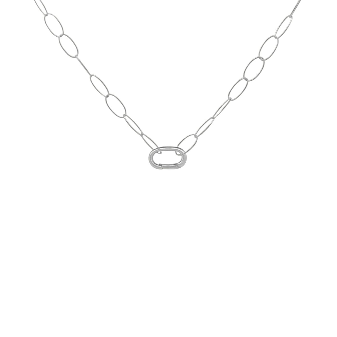 Collana Lunga Base Maglie ovali anello ovale