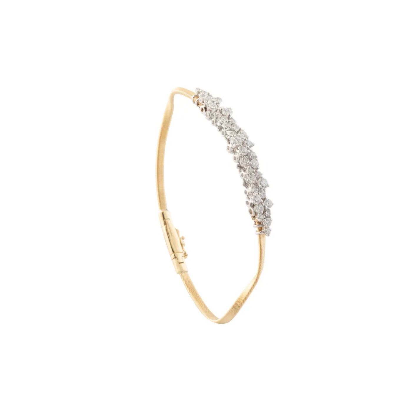 Bracciale in oro giallo 18 carati con degradé di diamanti, modello piccolo