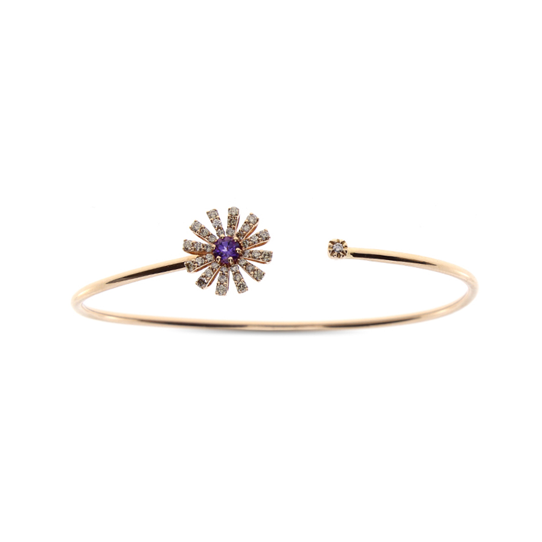 Bracciale Philip Jones Con Ciondolo Margherita - Placcato Oro E Argento, Ipoallergenico, Regalo In Sacchetto Di Velluto