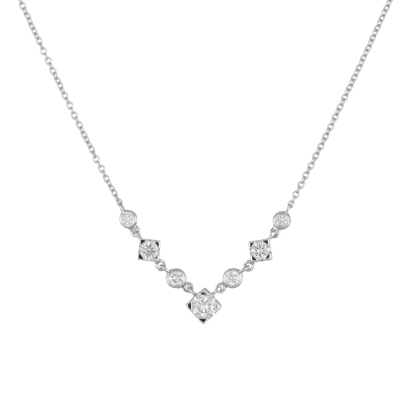 Collana Girocollo Donna Halo's London | Cristalli E Strass Diamante, Regolabile, Argento