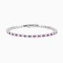Bracciale tennis con rubini sintetici