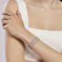 Bracciale tennis con rubini sintetici
