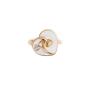 Anello Cuore Smalto Bianco e Diamanti