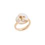 Anello Cuore Smalto Bianco e Diamanti