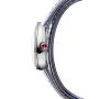 Orologio Serpenti in acciaio diamanti e cinturino in pelle