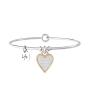 Bangle in acciaio con ciondolo Best Mom