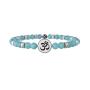 Bracciale con pietre turchesi e simbolo Om