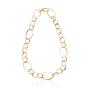 Collana In Argento Dorato Con Maglie Ovali