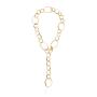 Collana In Argento Dorato Con Maglie Ovali