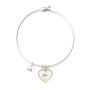 Bracciale rigido zia con ciondolo cuore
