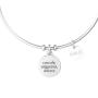 Bracciale rigido nonna con ciondolo e frase