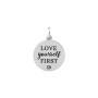 Ciondolo con cuore e frase love yourself