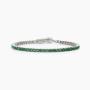 Tennis donna in argento con smeraldi sintetici Tennis Club