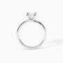 Anello solitario in argento rodiato con zircone Solitaire