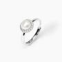 Anello in argento con perla coltivata Milanesienne