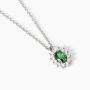Girocollo in argento con smeraldo sintetico Cool Or Rètro?