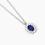 Girocollo in argento con zaffiro sintetico Cool Or Rètro?