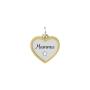 Ciondolo cuore con scritta mamma e cristallo