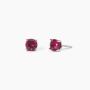 Orecchini in argento con rubini sintetici Shiny