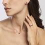 Orecchini in argento con rubini sintetici Shiny