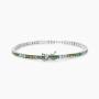 Bracciale tennis con zirconi multicolor verdi Tennis Club