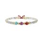 Bracciale elastico con agata e pietre