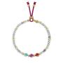 Bracciale elastico con agata e pietre