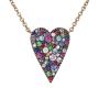Collana Cuore Quarta Misura Oro Multicolor