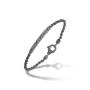 Bracciale in argento con diamante nero