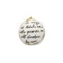 Pallina Frase Decoro Oro Con Nome