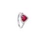 Anello Oro Bianco Rubino e Diamanti