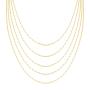 Collana Multifilo Piatta Dorata