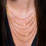 Collana Multifilo Piatta Dorata