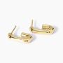Orecchini placcati oro chunky rettangolari