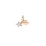 Charm Stella Cometa Oro Rosa 9k e Smalto Glitter