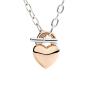 Collana Cuore bold in Oro Rosa 9K e Argento