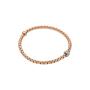 Bracciale morbido oro rosa e diamanti