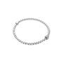Bracciale elastico oro bianco con pavè di diamanti bianchi