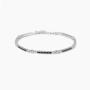 Bracciale regolabile con piastre e zirconi