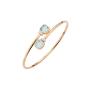 Bracciale Nudo Diamanti e Topazio Azzurro