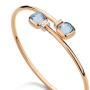 Bracciale Nudo Diamanti e Topazio Azzurro