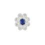 Anello Oro Bianco Diamanti e Zaffiri Blu  