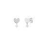 Orecchino lobo cuore con punto luce