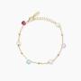 Bracciale con glass multicolor e perle
